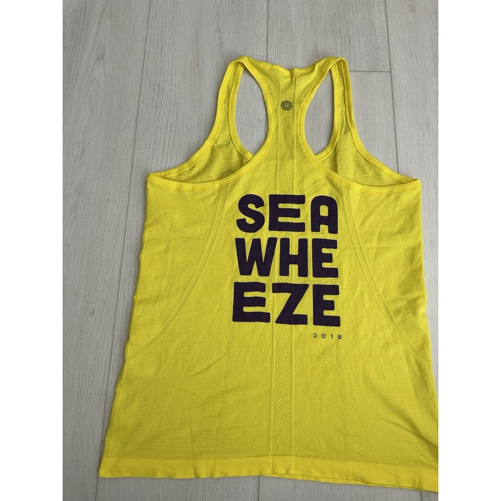 Lululemon Seawheeze 2018 Canada Swiftly Tech Tank Sz 12 Yellow